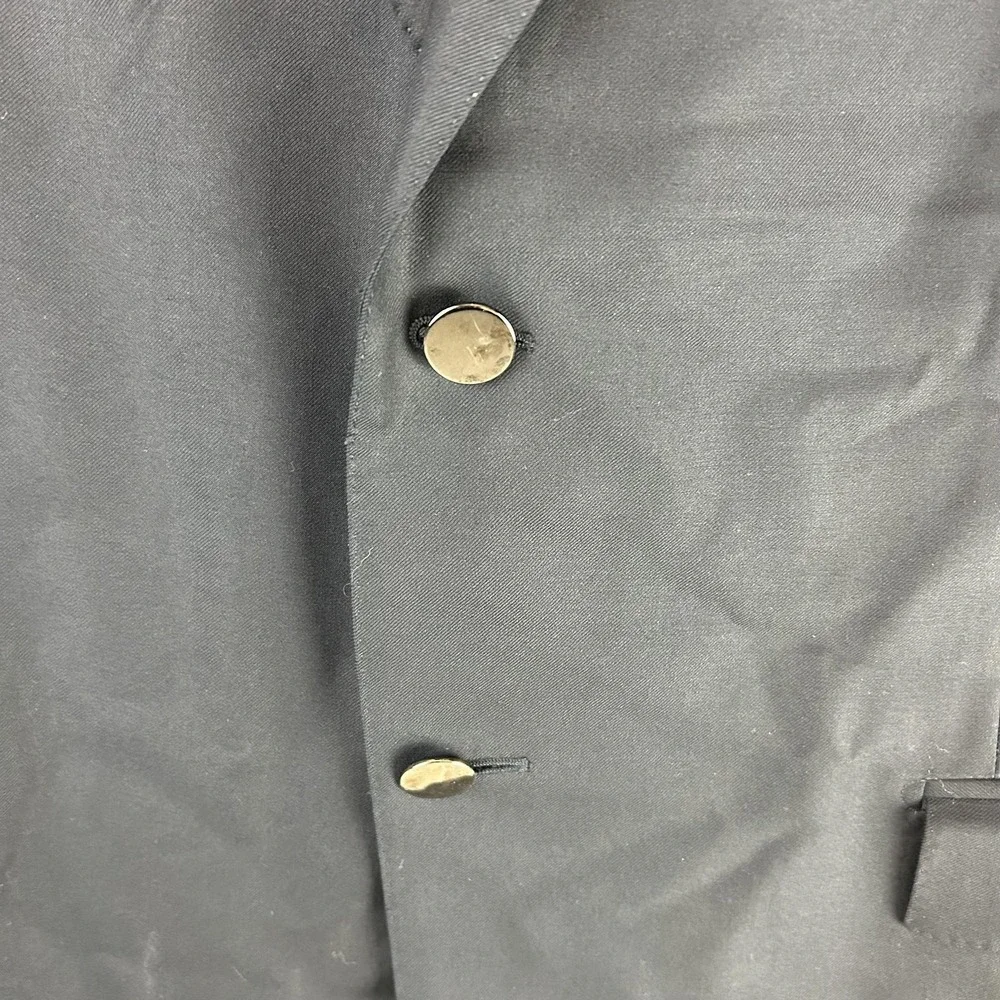 Ermenegildo Zegna Suit Jacket Mens 46 Blue‎ Solid Two Button Made In Switzerland